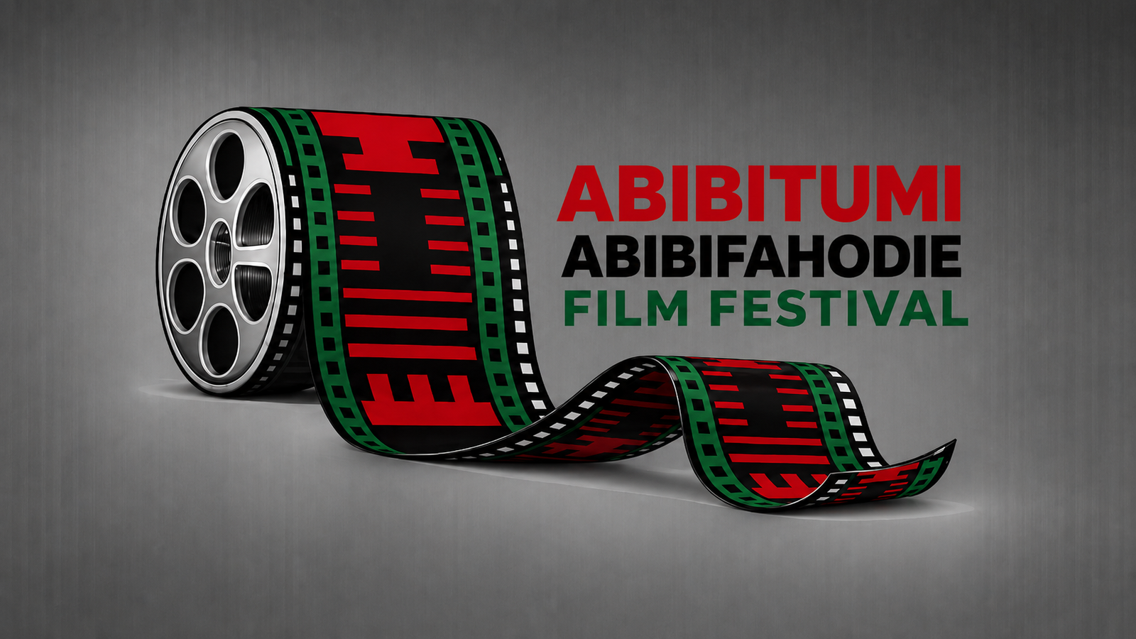 Official Abibitumi Abibifahodie Film Festival reel and patterned filmstrip logo
