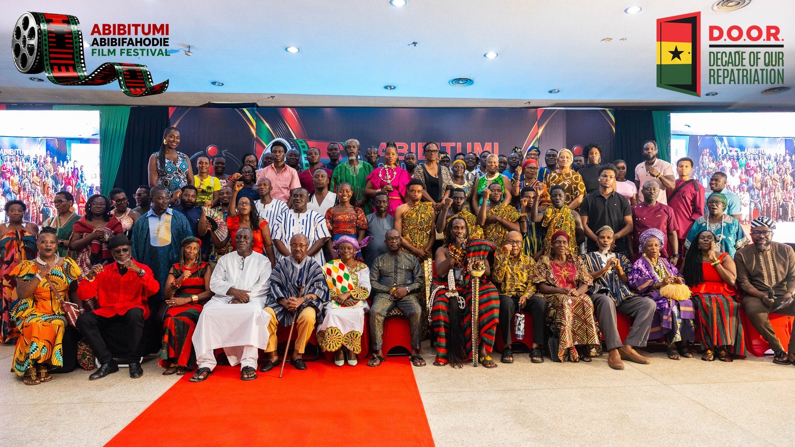 The AAFF 2026 festival community gathered on the red carpet in Accra